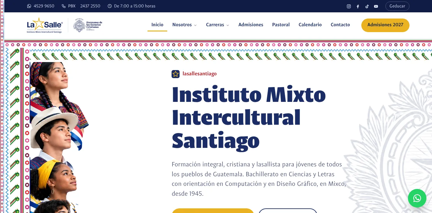 Home page of La Salle Santiago school